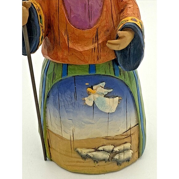 Jim Shore Heartwood Creek Let Earth Receive Her King Wiseman, Donkey, Sheep 2003 - Picture 3 of 16